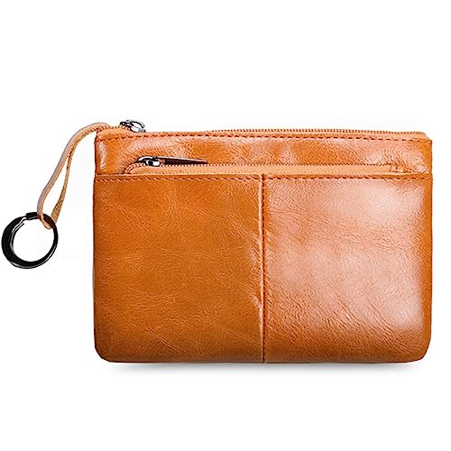 ONDIAN Geldbörse für Damen Einfache Geldbörse mit Reißverschluss und kurzer Clutch-Brieftasche Kleine Damengeldbörse (Farbe : Colour 1, Size : 12.5x9x0.5cm) von ONDIAN