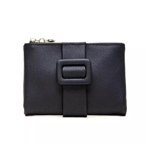 ONDIAN Kreditkartenetui Damen-Kartenetui, Münzbörse, kurzer Reißverschluss, for mehrere Karten für Frauen Männer (Farbe : Black, Size : 12x8.5x2.5cm) von ONDIAN