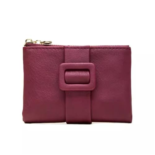 ONDIAN Kreditkartenetui Damen-Kartenetui, Münzbörse, kurzer Reißverschluss, for mehrere Karten für Frauen Männer (Farbe : rot, Size : 12x8.5x2.5cm) von ONDIAN