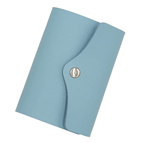 ONDIAN Kreditkartenetui Kartenetui, einfarbig, lässig, einfacher PU-Kartenhalter für Frauen Männer (Farbe : Light Blue, Size : 10.5x8cm) von ONDIAN