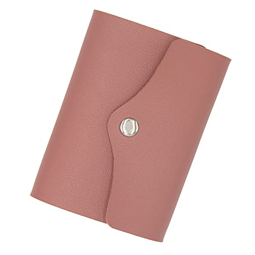 ONDIAN Kreditkartenetui Kartenetui, einfarbig, lässig, einfacher PU-Kartenhalter für Frauen Männer (Farbe : Rosa, Size : 10.5x8cm) von ONDIAN