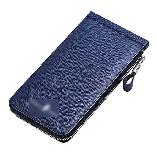 ONDIAN Kreditkartenetui Kartenetui Herren Leder Multi-Card Slim Wallet Langer Kartenhalter für Frauen Männer (Farbe : Blau, Size : 20x10x2cm) von ONDIAN