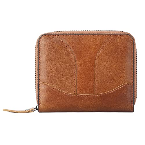 ONDIAN Kreditkartenetui Orgelkartenetui aus PU-Material for Herren und Damen für Frauen Männer (Farbe : Braun, Size : 14x11x2.5cm) von ONDIAN