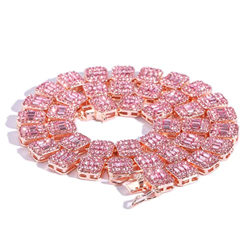 ONDIAN Rose für Männer und Frauen, Strass-Glieder-Halskette, Schmuck, reine Farbe, 35 cm von ONDIAN