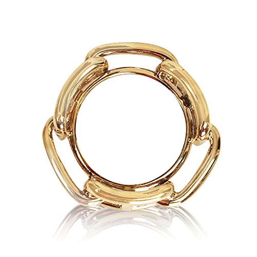 ONDIAN Schalschnalle Seidenschal-Verschluss, Schal-Verschluss, Ring, quadratischer Schal, Clip-Schal für Bekleidungsschal (Farbe : Gold, Size : One Size) von ONDIAN