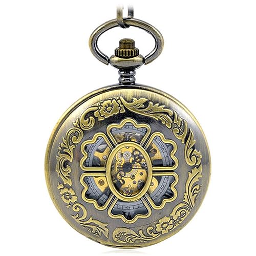 ONDIAN Taschenuhr Vintage Mechanische Taschenuhr Vintage Memorial Taschenuhr für Männer Frauen (Farbe : As Shown, Size : 37.5cm) von ONDIAN