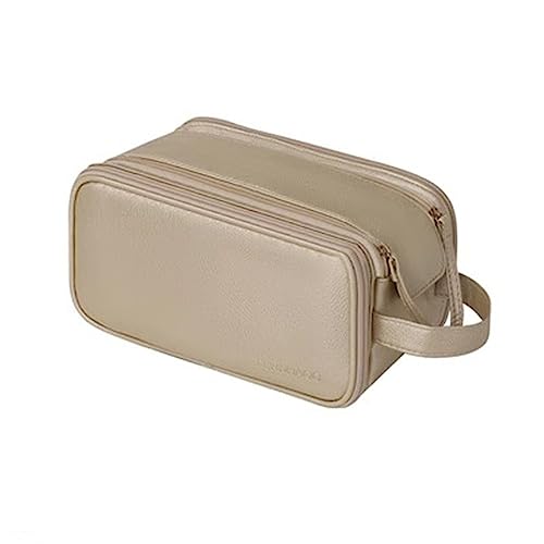 Schminktasche Praktische Reise-Aufbewahrungstasche, Kosmetiktasche, tragbar für Frauen Mädchen (Farbe : Gold, Size : 160x290x150mm) von ONDIAN