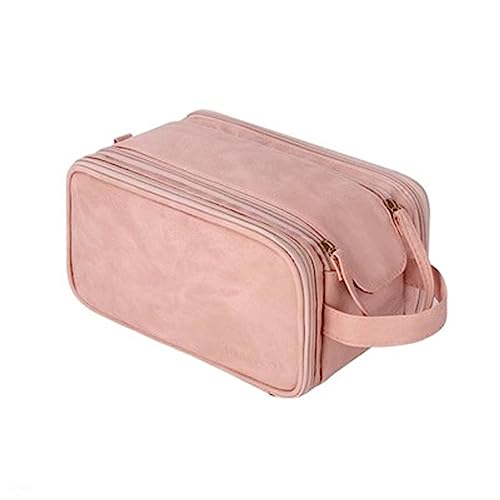 Schminktasche Praktische Reise-Aufbewahrungstasche, Kosmetiktasche, tragbar für Frauen Mädchen (Farbe : Rosa, Size : 160x290x150mm) von ONDIAN