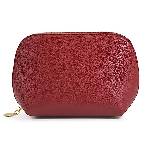 Schminktasche Tragbare Kosmetiktasche for Damen, Kosmetiktasche, 4 Farben für Frauen Mädchen (Farbe : rot, Size : 14x9x15cm) von ONDIAN