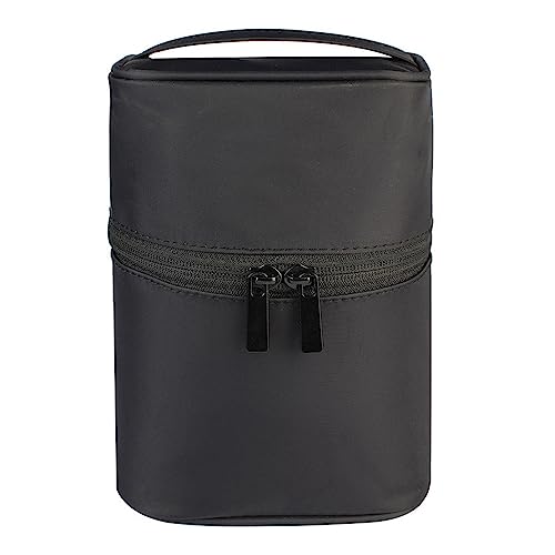 Schminktasche Tragbare Reise-Organizer-Wäsche-Kosmetik-Aufbewahrungstasche for Damen für Frauen Mädchen (Farbe : Black, Size : 13x19cm) von ONDIAN