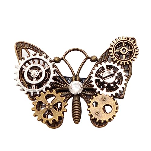 Steampunk Brosche Steampunk Vintage Gear Haarspange, seitliche Haarspange für Party, Hochzeit von ONDIAN