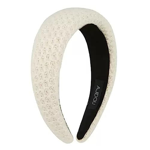 Haarreifen für Damen Einfaches Haarband aus Stoffgewebe for Hochzeits-Haarstyling Stirnbänder (Farbe : Beige, Size : 11.8x4.5cm) von ONDIAN