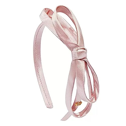 Haarreifen für Damen Haarband mit Schleife im koreanischen Stil, süßes und schlichtes Kartenhaar Stirnbänder (Farbe : Rosa, Size : 15.5x15cm) von ONDIAN