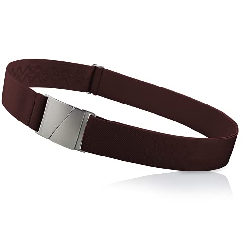 ONE-BELT No Show unsichtbare elastische Gürtel für Damen und Herren, rutschfest, passend für Taille bis zu 127 cm., Braun von ONE-BELT