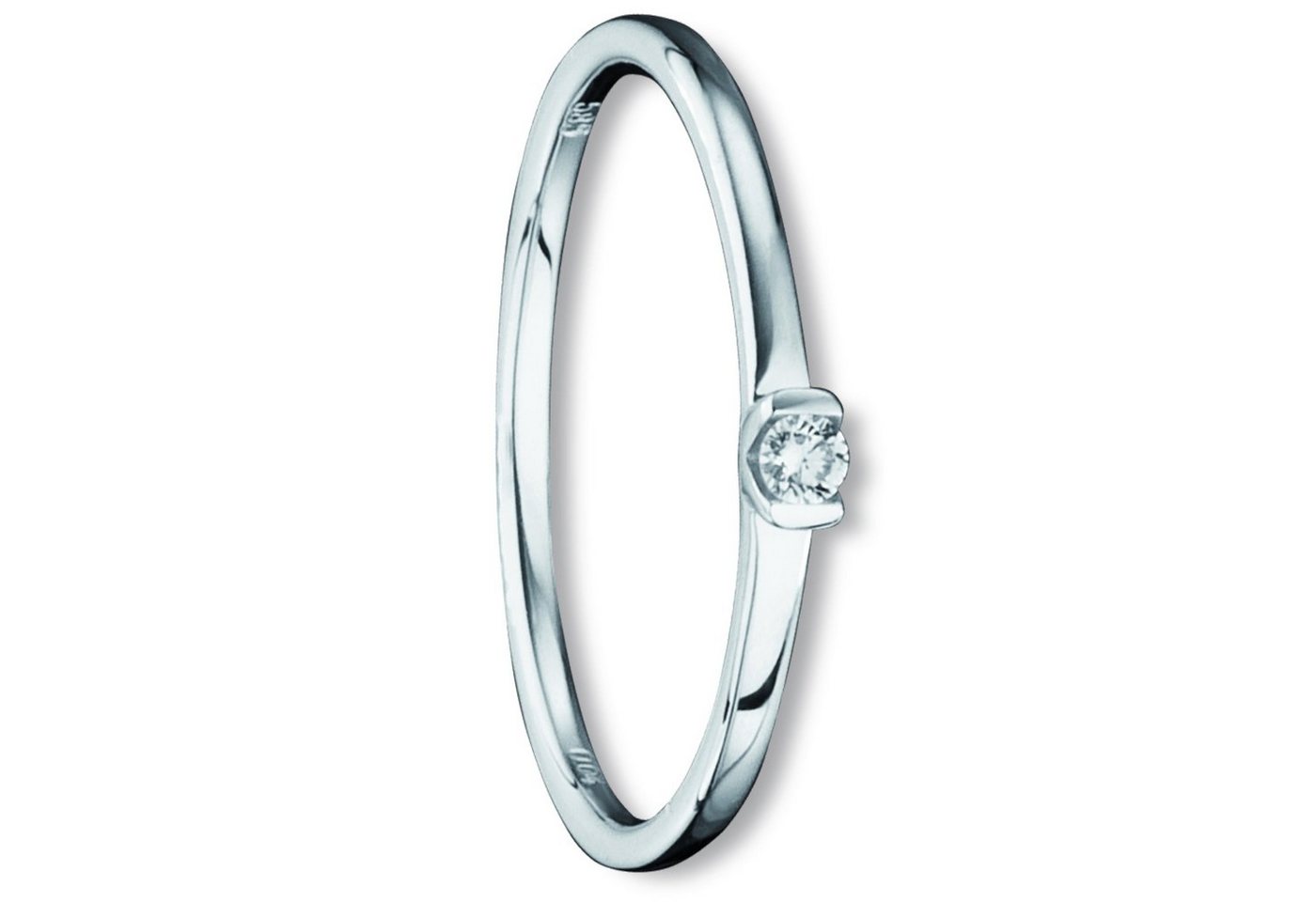 ONE ELEMENT Diamantring 0.04 ct Diamant Brillant Ring aus 585 Weißgold, Damen Gold Schmuck von ONE ELEMENT