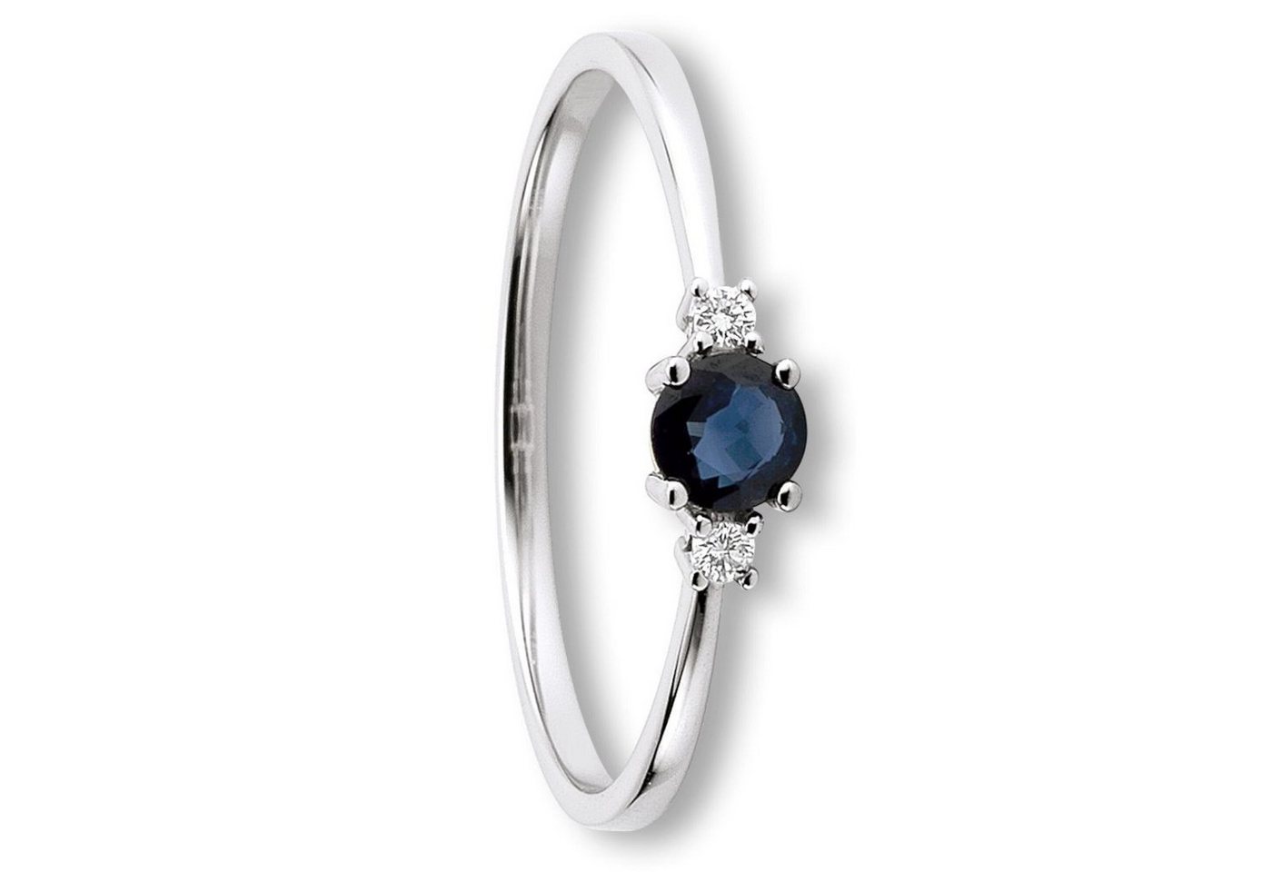 ONE ELEMENT Diamantring 0.03 ct Diamant Brillant Safir Ring aus 585 Weißgold, Damen Gold Schmuck von ONE ELEMENT