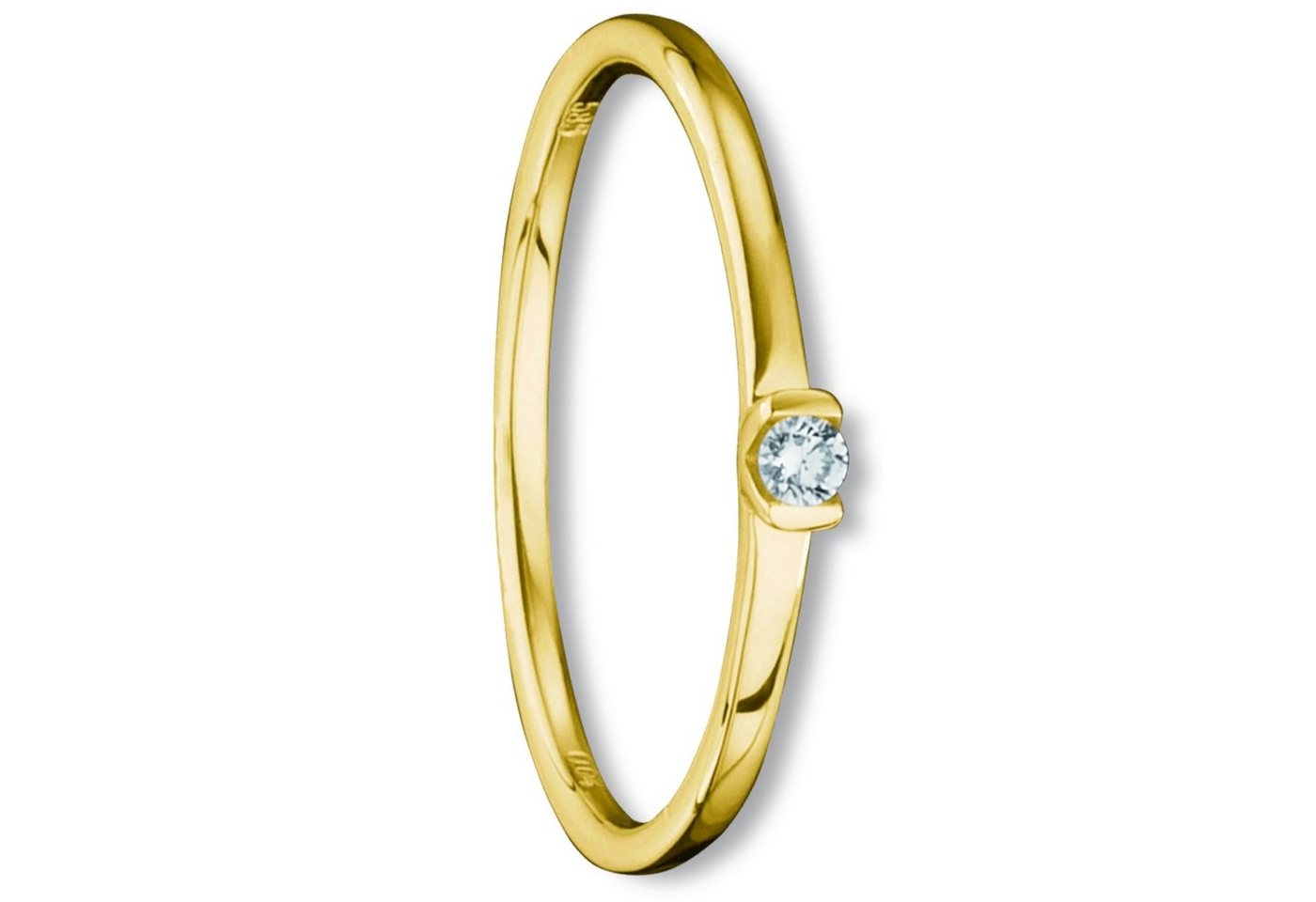 ONE ELEMENT Diamantring 0.04 ct Diamant Brillant Ring aus 585 Gelbgold, Damen Gold Schmuck von ONE ELEMENT