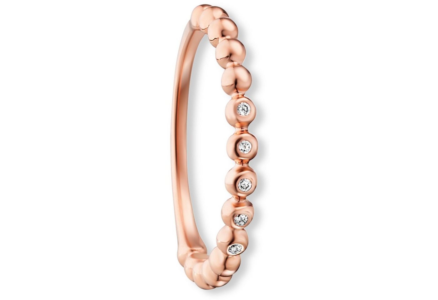 ONE ELEMENT Diamantring 0.04 ct Diamant Brillant Ring aus 585 Roségold, Damen Gold Schmuck von ONE ELEMENT