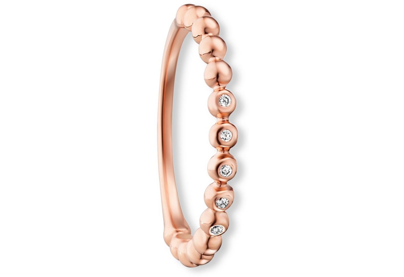 ONE ELEMENT Diamantring 0.04 ct Diamant Brillant Ring aus 585 Roségold, Damen Gold Schmuck ONE ELEMENT Diamantring 0.04 ct Diamant Brillant Ring aus 585 Roségold, Damen Gold Schmuck von ONE ELEMENT