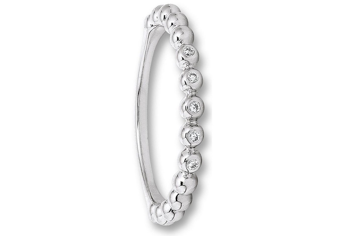 ONE ELEMENT Diamantring 0.04 ct Diamant Brillant Ring aus 585 Weißgold, Elegant & beständig – Diamantdetails mit feinem Funkeln von ONE ELEMENT