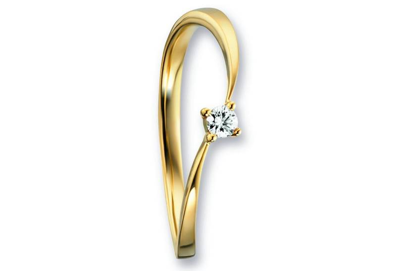 ONE ELEMENT Diamantring 0.07 ct Diamant Brillant Ring aus 585 Gelbgold, Feine Handarbeit – Diamantdetails für ein edles Leuchten von ONE ELEMENT