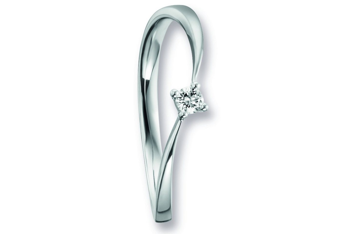 ONE ELEMENT Diamantring 0.07 ct Diamant Brillant Ring aus 585 Weißgold, Damen Gold Schmuck von ONE ELEMENT