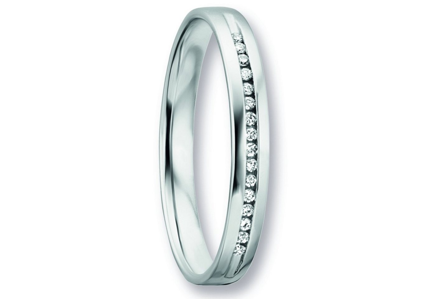 ONE ELEMENT Diamantring 0.07 ct Diamant Brillant Ring aus 585 Weißgold, Klassische Eleganz – veredelt mit funkelndem Diamantbesatz von ONE ELEMENT