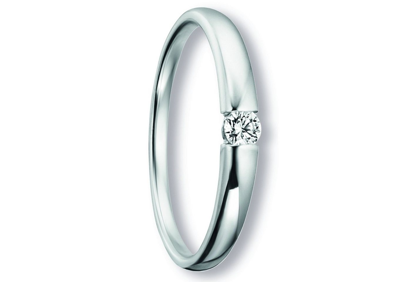 ONE ELEMENT Diamantring 0.09 ct Diamant Brillant Ring aus 585 Weißgold, Damen Gold Schmuck von ONE ELEMENT