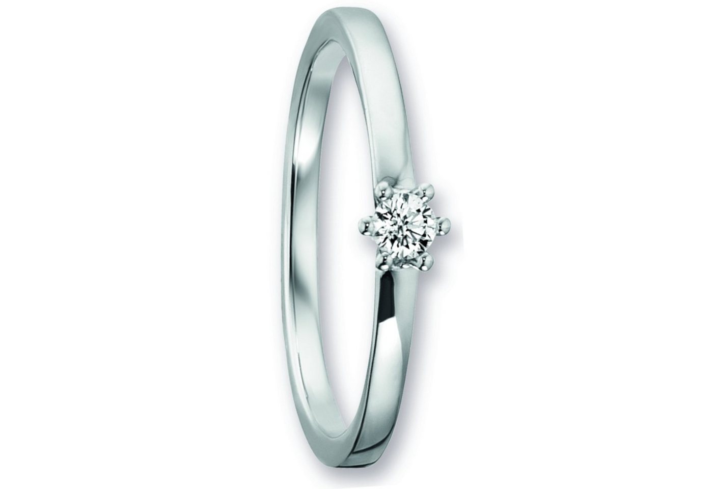 ONE ELEMENT Diamantring 0.09 ct Diamant Brillant Ring aus 585 Weißgold, Damen Gold Schmuck von ONE ELEMENT