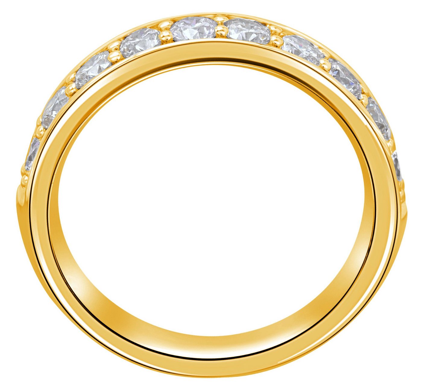 ONE ELEMENT Diamantring 0.1 ct Diamant Brillant Memoire Ring aus 585 Gelbgold, Elegant & beständig – Diamantdetails mit feinem Funkeln von ONE ELEMENT
