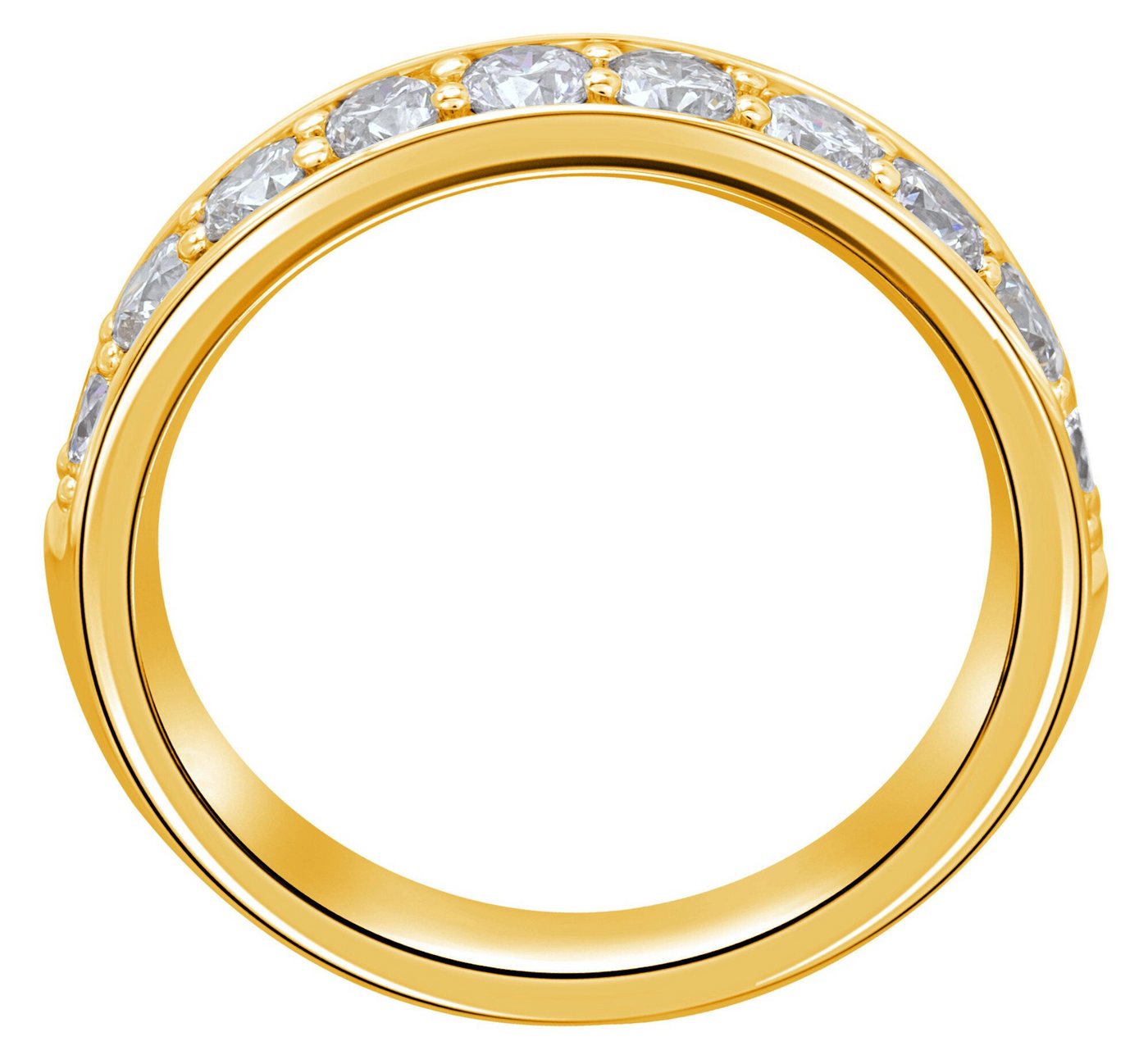 ONE ELEMENT Diamantring 0.15 ct Diamant Brillant Memoire Ring aus 585 Gelbgold, Damen Gold Schmuck Memoire von ONE ELEMENT