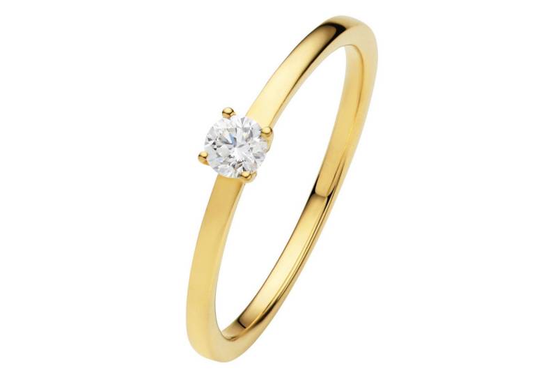 ONE ELEMENT Diamantring 0.15 ct Diamant Brillant Ring aus 585 Gelbgold, Damen Gold Schmuck von ONE ELEMENT