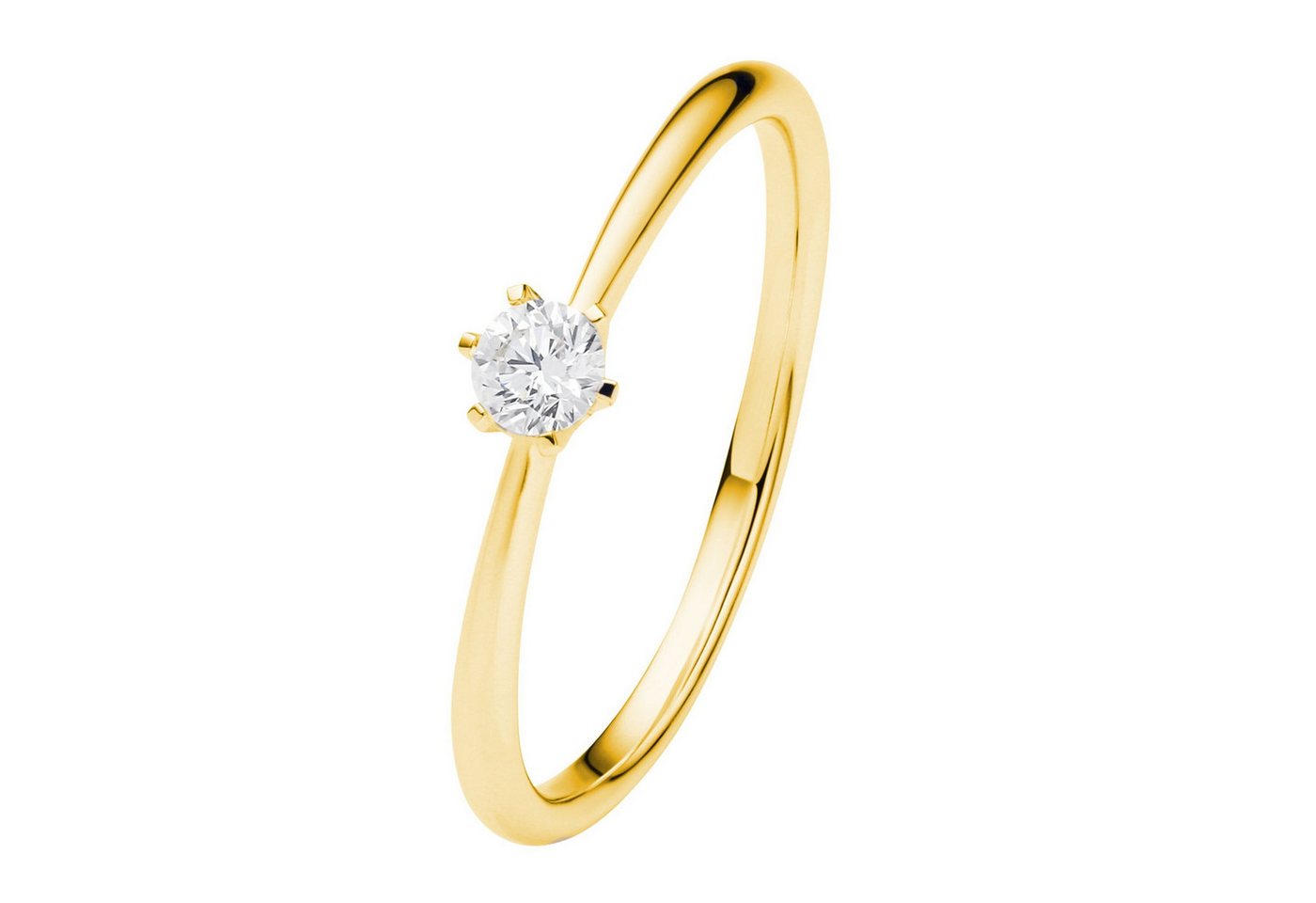 ONE ELEMENT Diamantring 0.15 ct Diamant Brillant Ring aus 585 Gelbgold, Damen Gold Schmuck von ONE ELEMENT