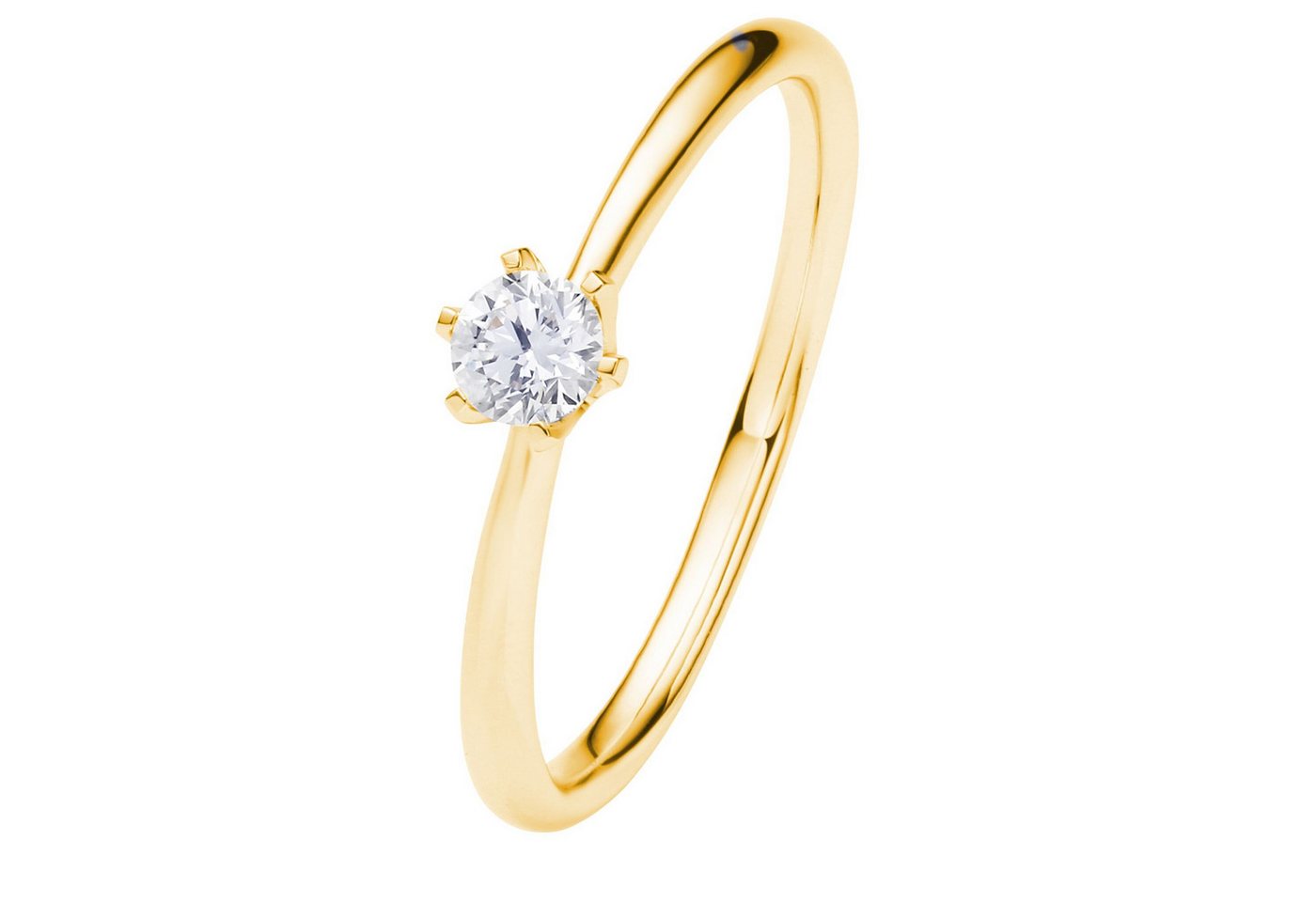 ONE ELEMENT Diamantring 0.2 ct Diamant Brillant Ring aus 585 Gelbgold, Damen Gold Schmuck von ONE ELEMENT