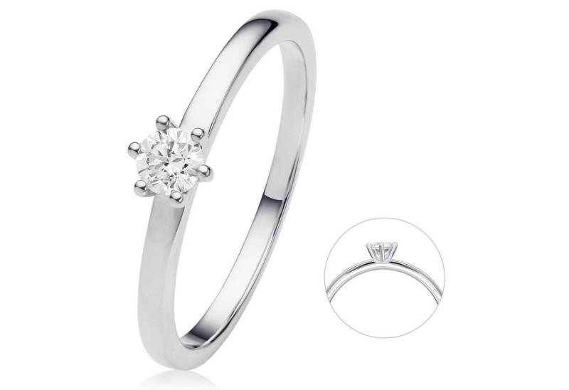 ONE ELEMENT Diamantring 0.2 ct Diamant Brillant Ring aus 585 Weißgold, Damen Gold Schmuck von ONE ELEMENT