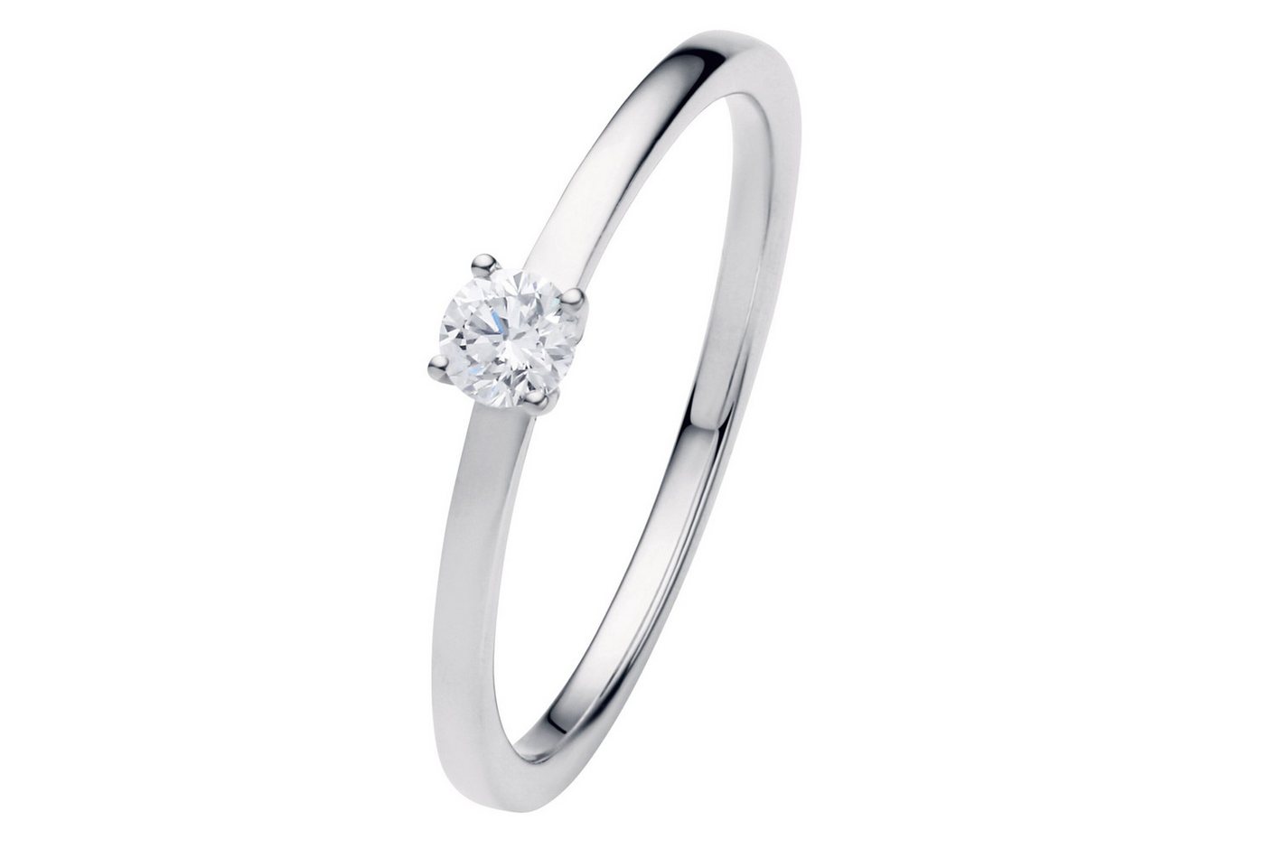 ONE ELEMENT Diamantring 0.2 ct Diamant Brillant Ring aus 585 Weißgold, Stilvoll zurückhaltend – Diamantakzente mit ruhiger Eleganz von ONE ELEMENT