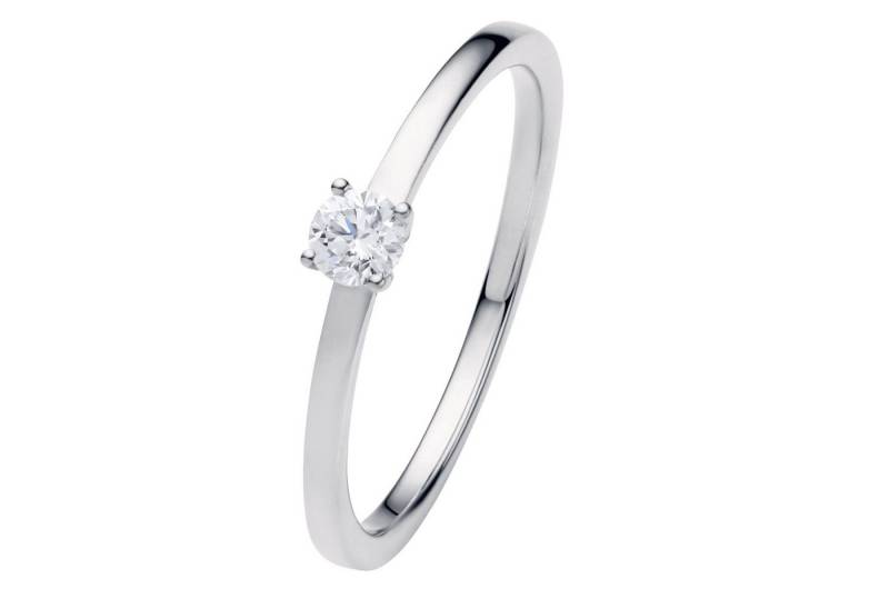 ONE ELEMENT Diamantring 0.2 ct Diamant Brillant Ring aus 585 Weißgold, Stilvoll zurückhaltend – Diamantakzente mit ruhiger Eleganz von ONE ELEMENT