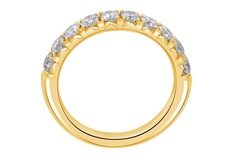 ONE ELEMENT Diamantring 0.25 ct Diamant Brillant Memoire Ring aus 585 Gelbgold, Sanfte Brillanz – Diamantveredelung für ein wertiges Finish von ONE ELEMENT