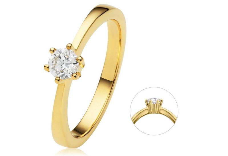 ONE ELEMENT Diamantring 0.25 ct Diamant Brillant Ring aus 585 Gelbgold, Damen Gold Schmuck von ONE ELEMENT