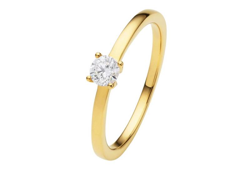 ONE ELEMENT Diamantring 0.25 ct Diamant Brillant Ring aus 585 Gelbgold, Sanfte Brillanz – Diamantveredelung für ein wertiges Finish von ONE ELEMENT