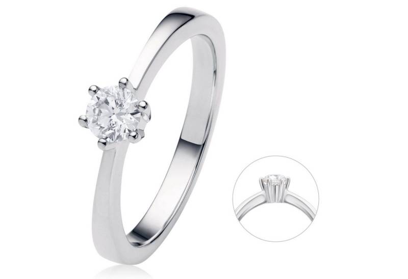 ONE ELEMENT Diamantring 0.25 ct Diamant Brillant Ring aus 585 Weißgold, Dezenter Glanz – Diamantakzente für besondere Momente von ONE ELEMENT