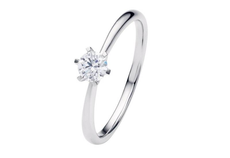 ONE ELEMENT Diamantring 0.25 ct Diamant Brillant Ring aus 585 Weißgold, Fein gearbeitet – edle Brillanz mit Diamantbesatz von ONE ELEMENT