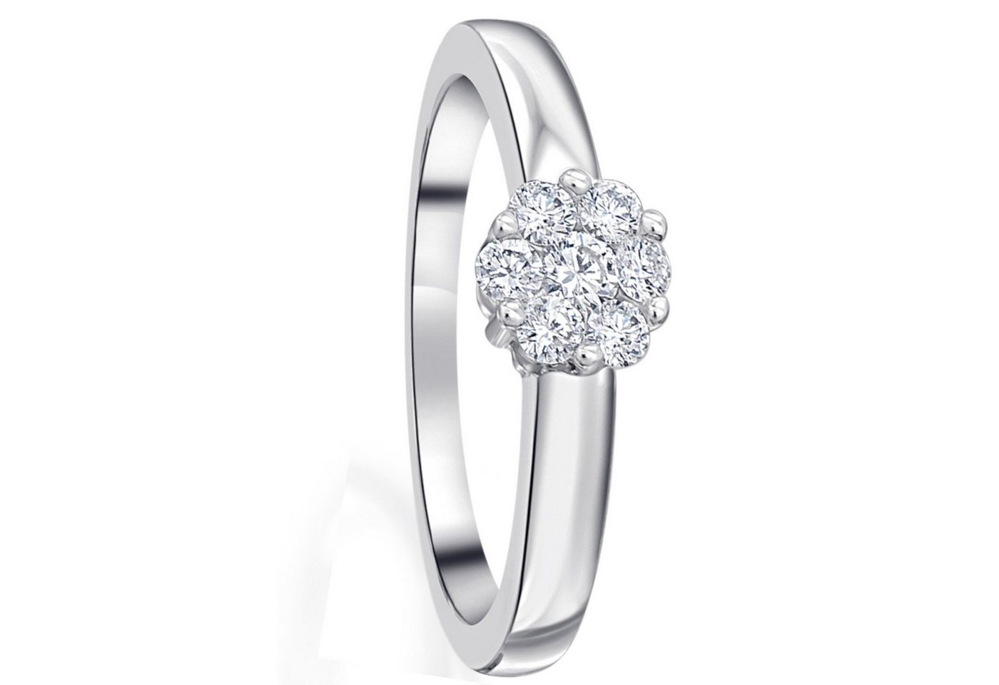 ONE ELEMENT Diamantring 0.25 ct Diamant Brillant Ring aus 585 Weißgold, Feine Handarbeit – Diamantdetails für ein edles Leuchten von ONE ELEMENT