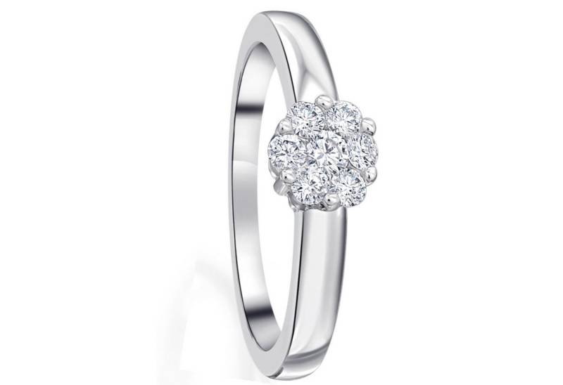 ONE ELEMENT Diamantring 0.25 ct Diamant Brillant Ring aus 585 Weißgold, Feine Handarbeit – Diamantdetails für ein edles Leuchten von ONE ELEMENT