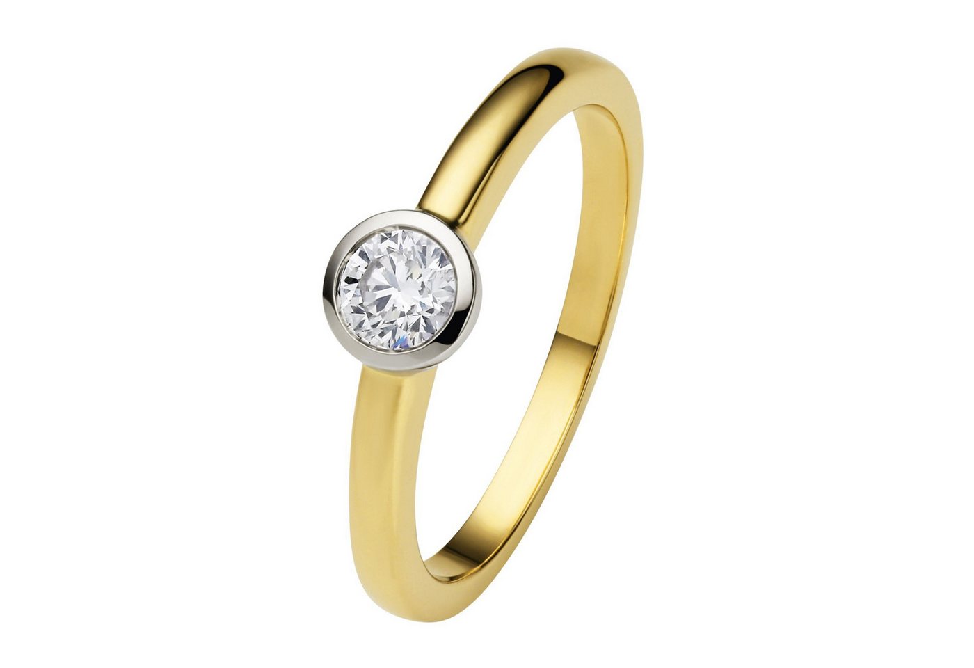 ONE ELEMENT Diamantring 0.25 ct Diamant Brillant Zarge Ring aus 585 Gelbgold, Zeitlos elegant – mit Liebe zum Detail gefertigt von ONE ELEMENT
