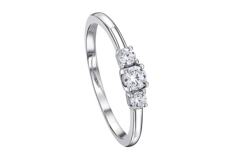 ONE ELEMENT Diamantring 0.26 ct Diamant Brillant Ring aus 585 Weißgold, Sorgfältig gefertigt – zarte Diamantakzente mit besonderer Strahlkraft von ONE ELEMENT