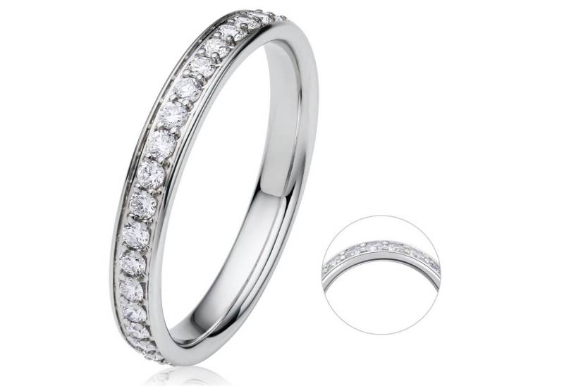 ONE ELEMENT Diamantring 0.33 ct Diamant Brillant Memoire Ring aus 585 Weißgold, Damen Gold Schmuck Memoire von ONE ELEMENT