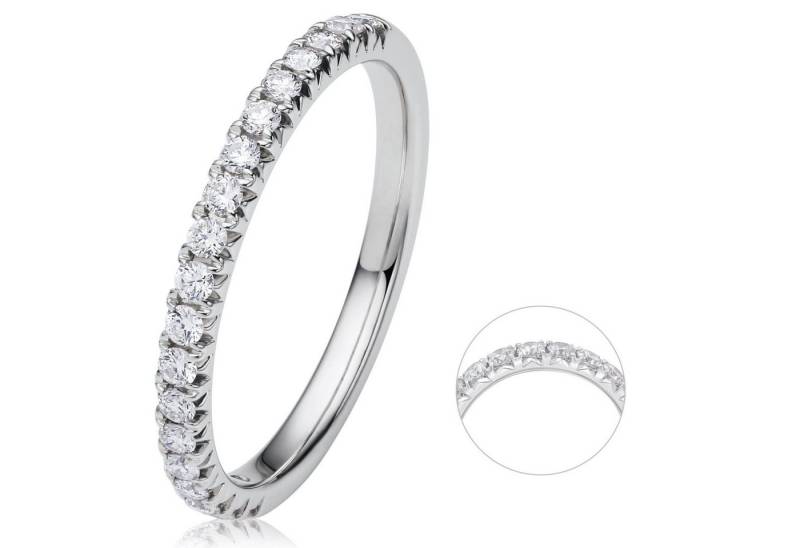 ONE ELEMENT Diamantring 0.33 ct Diamant Brillant Memoire Ring aus 585 Weißgold, Elegant & beständig – Diamantdetails mit feinem Funkeln von ONE ELEMENT