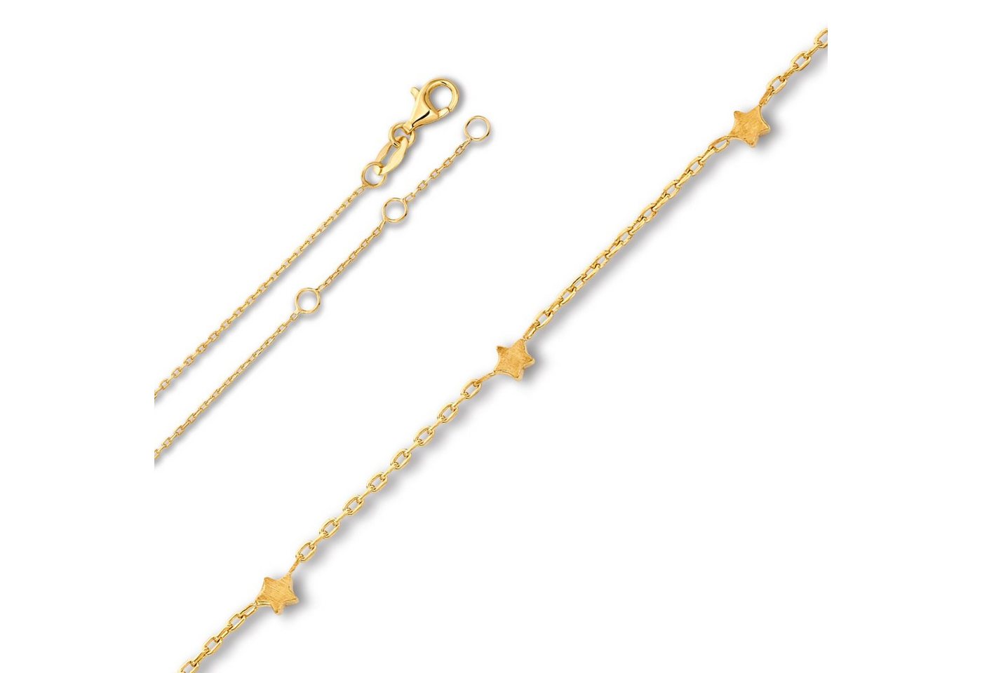 ONE ELEMENT Fußkette Fußkettchen Rundankerkette aus 925 Silber 25 cm, Damen Silber Schmuck Rundankerkette von ONE ELEMENT