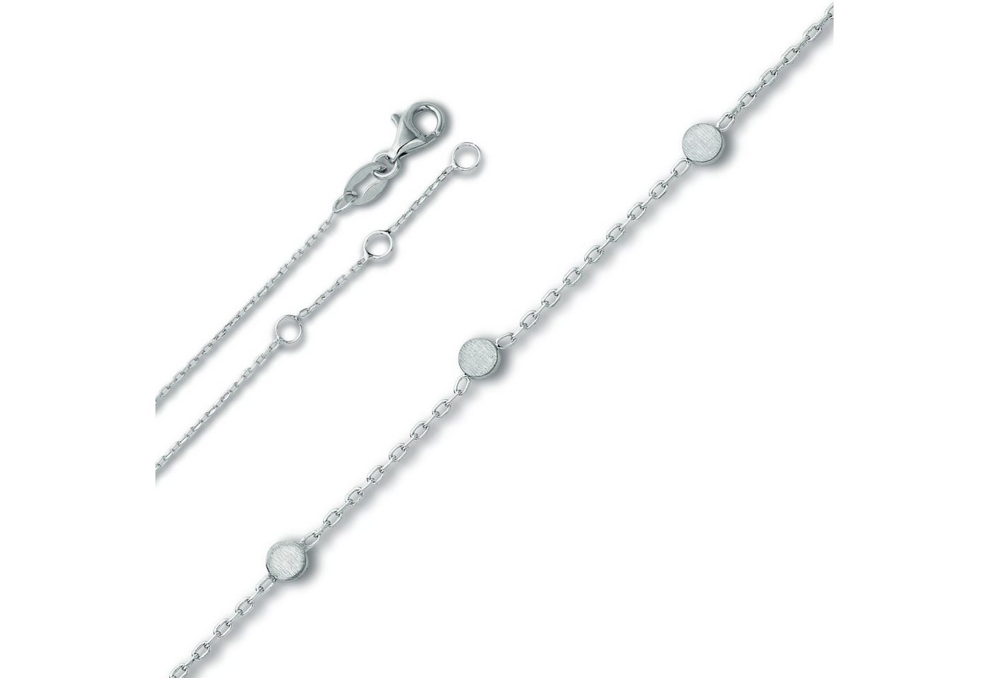 ONE ELEMENT Fußkette Fußkettchen Rundankerkette aus 925 Silber 25 cm, Damen Silber Schmuck Rundankerkette von ONE ELEMENT